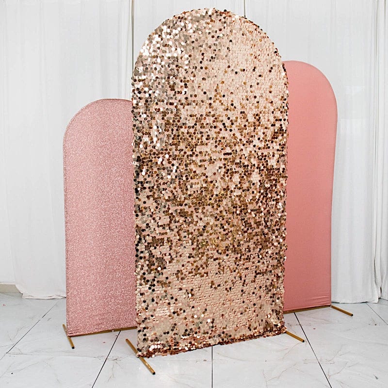 3 Assorted Fitted Round Top Wedding Arch Backdrop Stand Covers Set