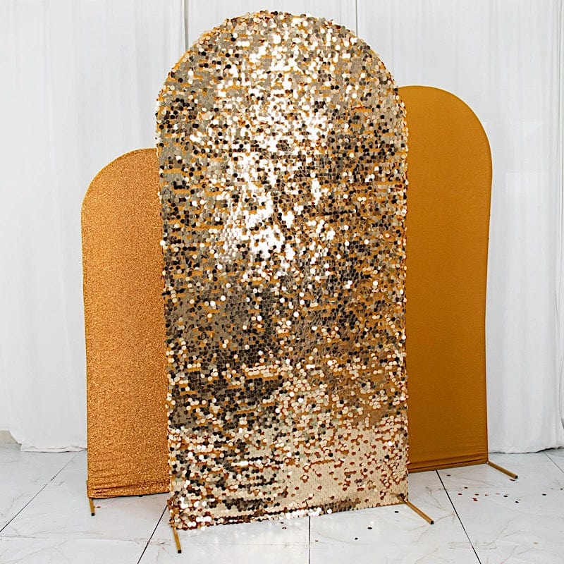 3 Assorted Fitted Round Top Wedding Arch Backdrop Stand Covers Set