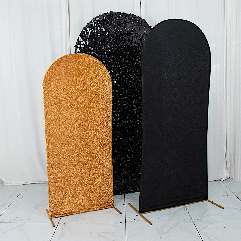 3 Assorted Fitted Round Top Wedding Arch Backdrop Stand Covers Set