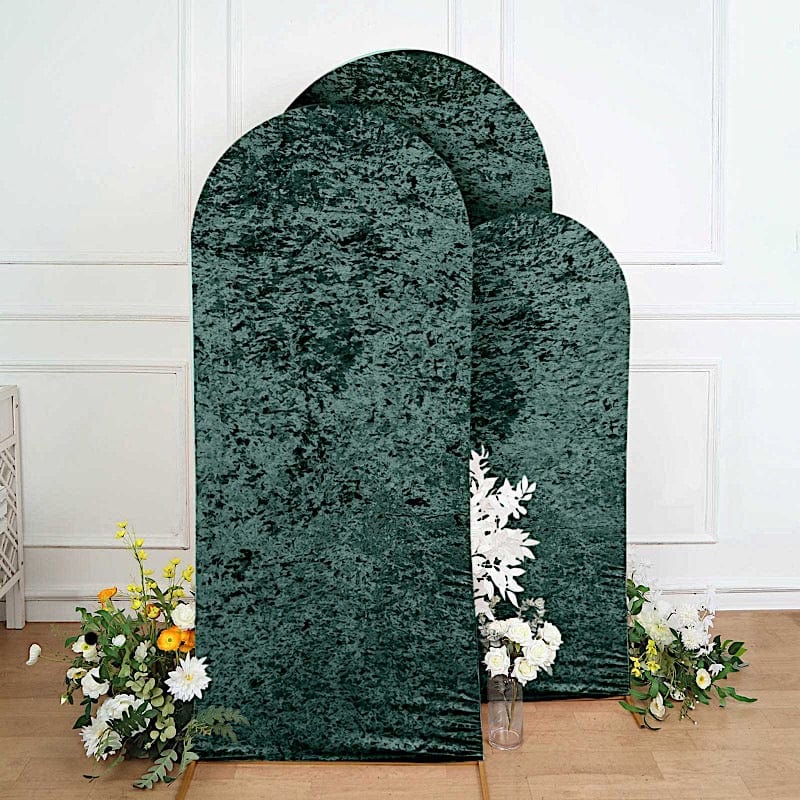 3 Crushed Velvet Chiara Wedding Arch Covers