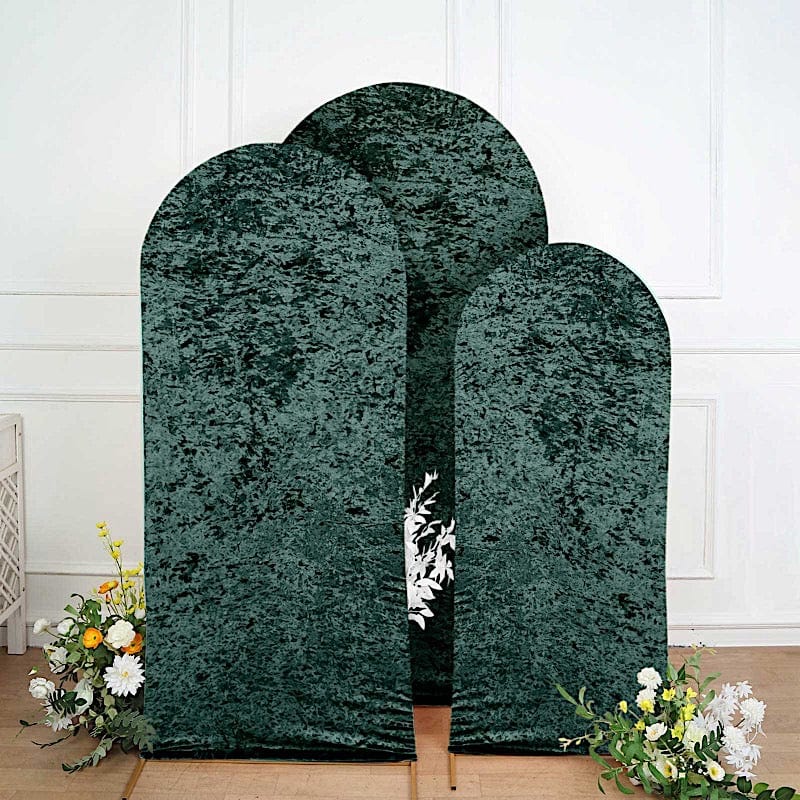 3 Crushed Velvet Chiara Wedding Arch Covers