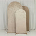 3 Crushed Velvet Round Top Wedding Arch Backdrop Stand Covers Set