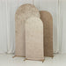 3 Crushed Velvet Round Top Wedding Arch Backdrop Stand Covers Set