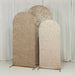 3 Crushed Velvet Round Top Wedding Arch Backdrop Stand Covers Set