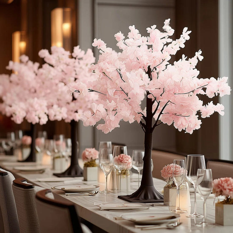 3 ft Artificial Cherry Blossom Tree Centerpiece with Metal Base