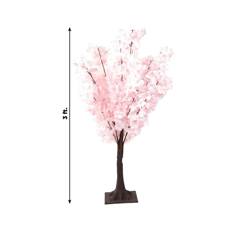 3 ft Artificial Cherry Blossom Tree Centerpiece with Metal Base