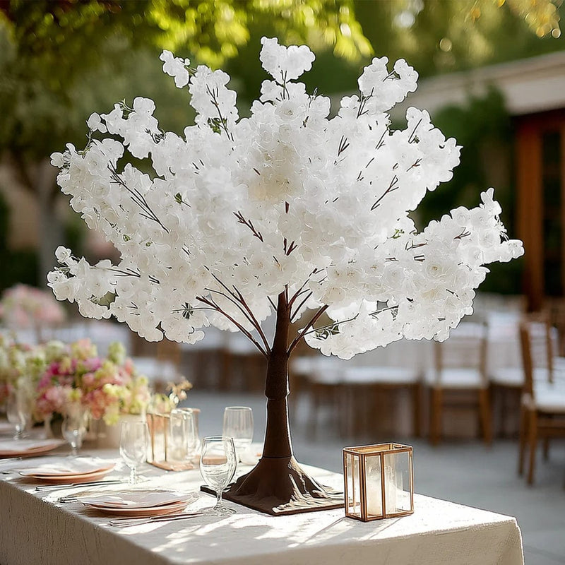 3 ft Artificial Cherry Blossom Tree Centerpiece with Metal Base