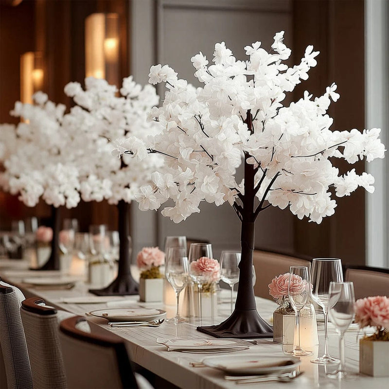 3 ft Artificial Cherry Blossom Tree Centerpiece with Metal Base