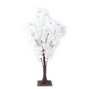 3 ft Artificial Cherry Blossom Tree Centerpiece with Metal Base ARTI_TREE_CHR02_3_WHT