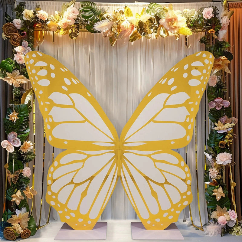 3 ft Butterfly Foamboard Stand - White and Gold