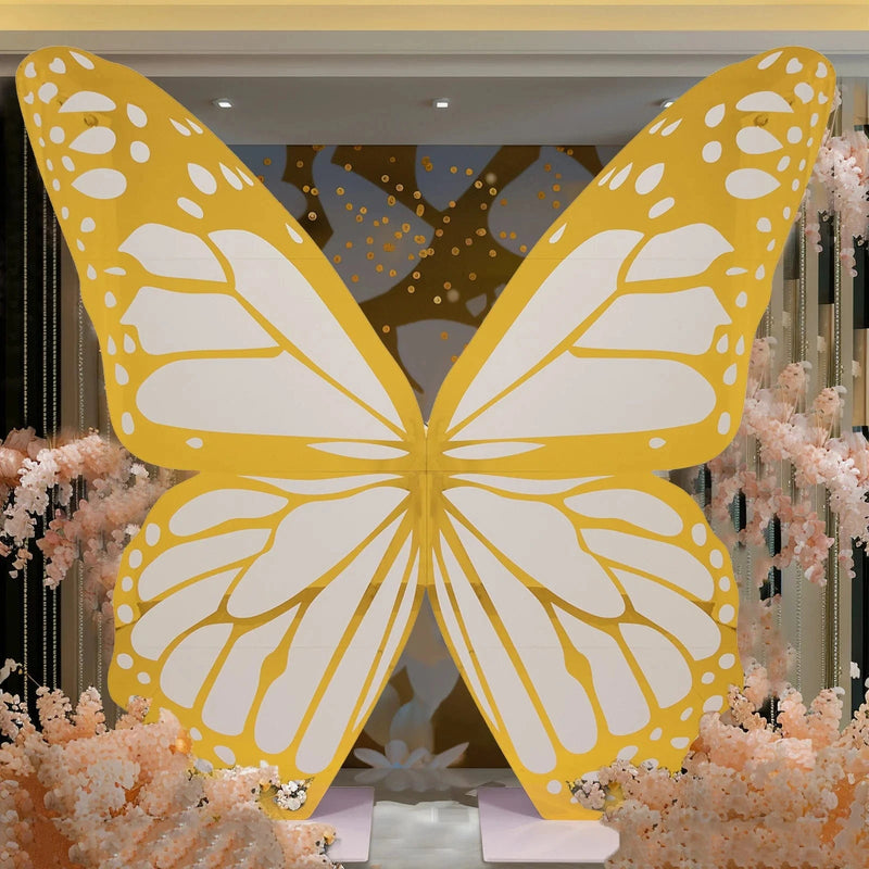 3 ft Butterfly Foamboard Stand - White and Gold