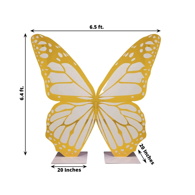3 ft Butterfly Foamboard Stand - White and Gold