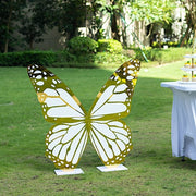 3 ft Butterfly Foamboard Stand - White and Gold