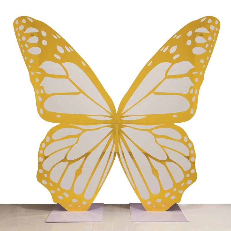 3 ft Butterfly Foamboard Stand - White and Gold BKDP_BUT_ACRY_6_WHTGD