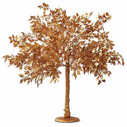 3 ft Metallic Faux Leaf Trees with Realistic Trunk Base - Gold ARTI_TREE_METLIC31_3_GOLD