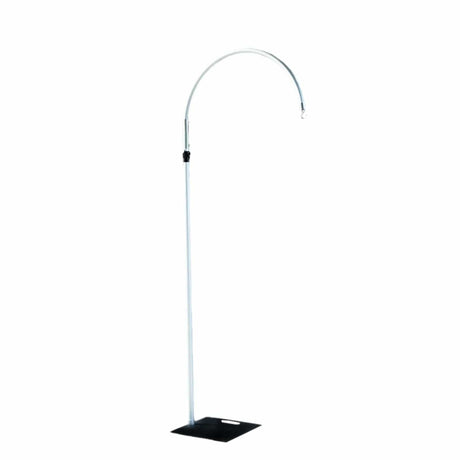 3 ft x 10 ft Curved Adjustable Aluminum Metal Chandelier Hanger - Silver BKDP_STND_ALUM_3X10