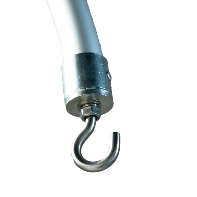 3 ft x 10 ft Curved Adjustable Aluminum Metal Chandelier Hanger - Silver BKDP_STND_ALUM_3X10