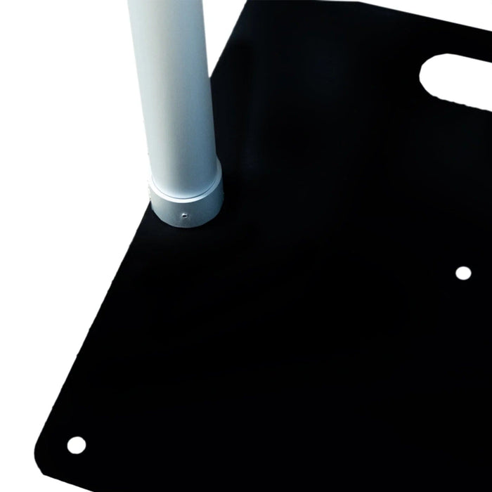 3 ft x 10 ft Curved Adjustable Aluminum Metal Chandelier Hanger - Silver BKDP_STND_ALUM_3X10