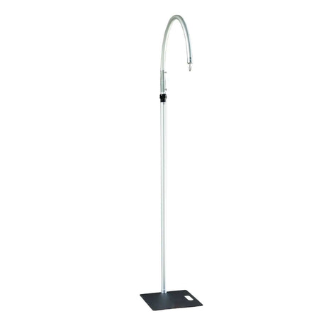3 ft x 10 ft Curved Adjustable Aluminum Metal Chandelier Hanger - Silver BKDP_STND_ALUM_3X10