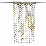 3 ft x 6.5 ft Metallic Round Foil Tassels Fringe Backdrop Curtains