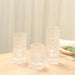 3 Glass Taper Candle Holders with Gemstone Pattern - Clear CAND_HOLD_016_SET_CLR