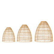 3 Handwoven Rattan Pendant Light Shades - Natural CHDLR_HANG04_WAV02_SET3_NAT