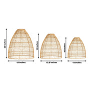 3 Handwoven Rattan Pendant Light Shades - Natural CHDLR_HANG04_WAV02_SET3_NAT