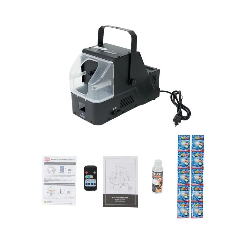 3-in-1 Fog Bubble Machine 450W with Wireless Remote - Black BUBB_PUMP03_SMG