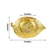 3 Maple Leaf 5" Metal Votive Candle Holders