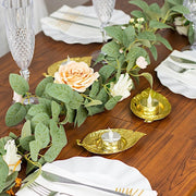 3 Maple Leaf 5" Metal Votive Candle Holders