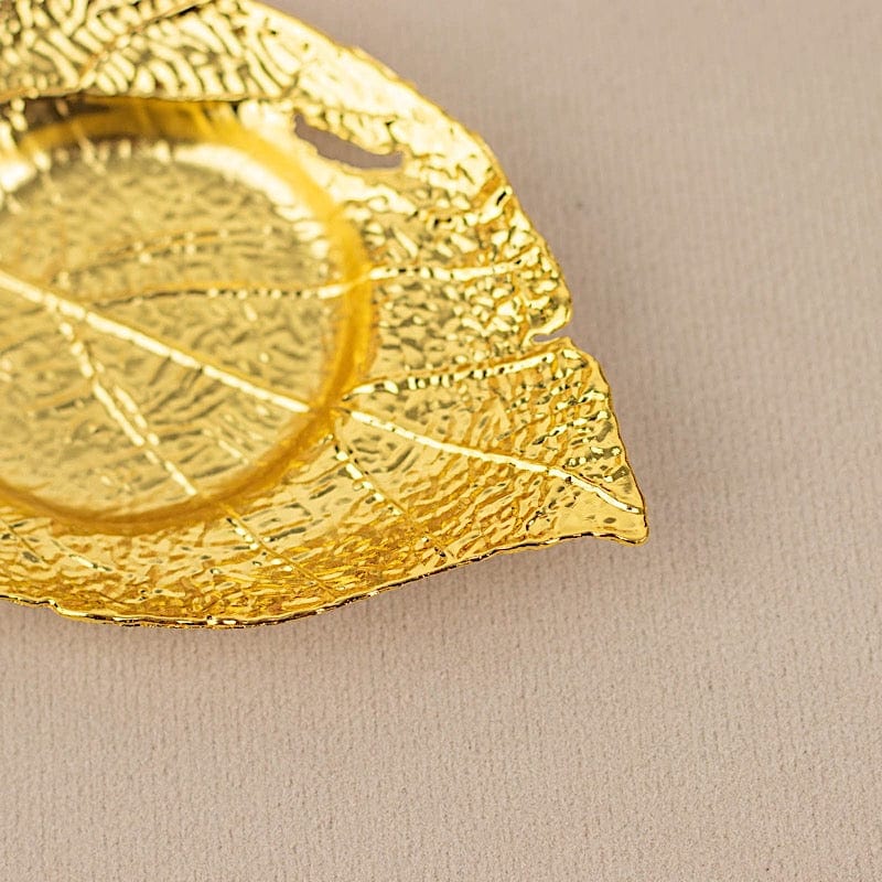 3 Maple Leaf 5" Metal Votive Candle Holders