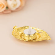 3 Maple Leaf 5" Metal Votive Candle Holders