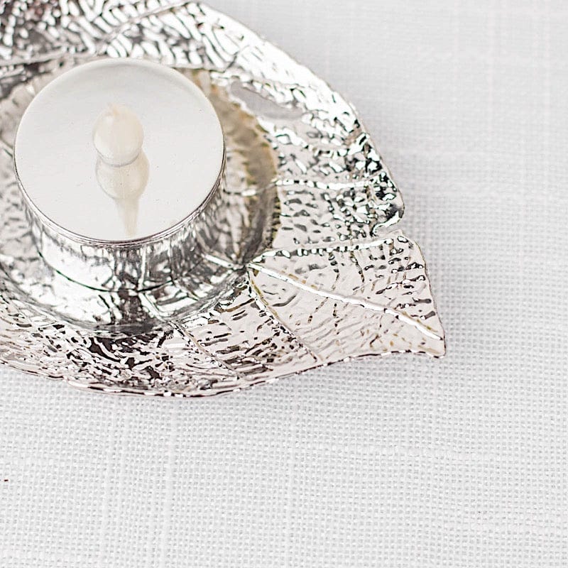 3 Maple Leaf 5" Metal Votive Candle Holders