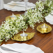 3 Maple Leaf 5" Metal Votive Candle Holders