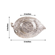 3 Maple Leaf 5" Metal Votive Candle Holders