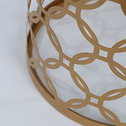 3 Metal Cylinder Plinth Pedestal Stands - Gold PROP_BOX_007_SET_GOLD