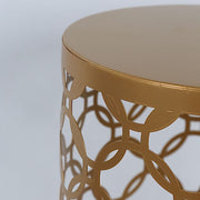 3 Metal Cylinder Plinth Pedestal Stands - Gold PROP_BOX_007_SET_GOLD