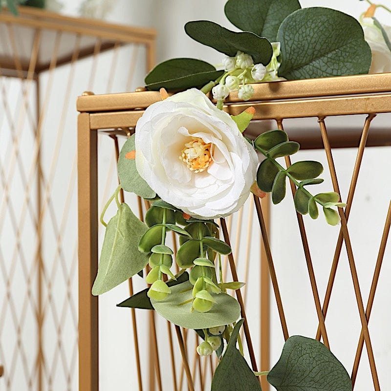 3 Metal Pedestal Stands with Geometric Crossed Lines Pattern - Gold PROP_BOX_008_SET_MET_GD