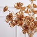 3 Metallic 17" Artificial Rose Flower Sprays - Gold ARTI_METLIC23_GOLD