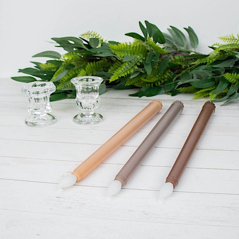3 pcs 11" tall LED Flameless Taper Candles Lights