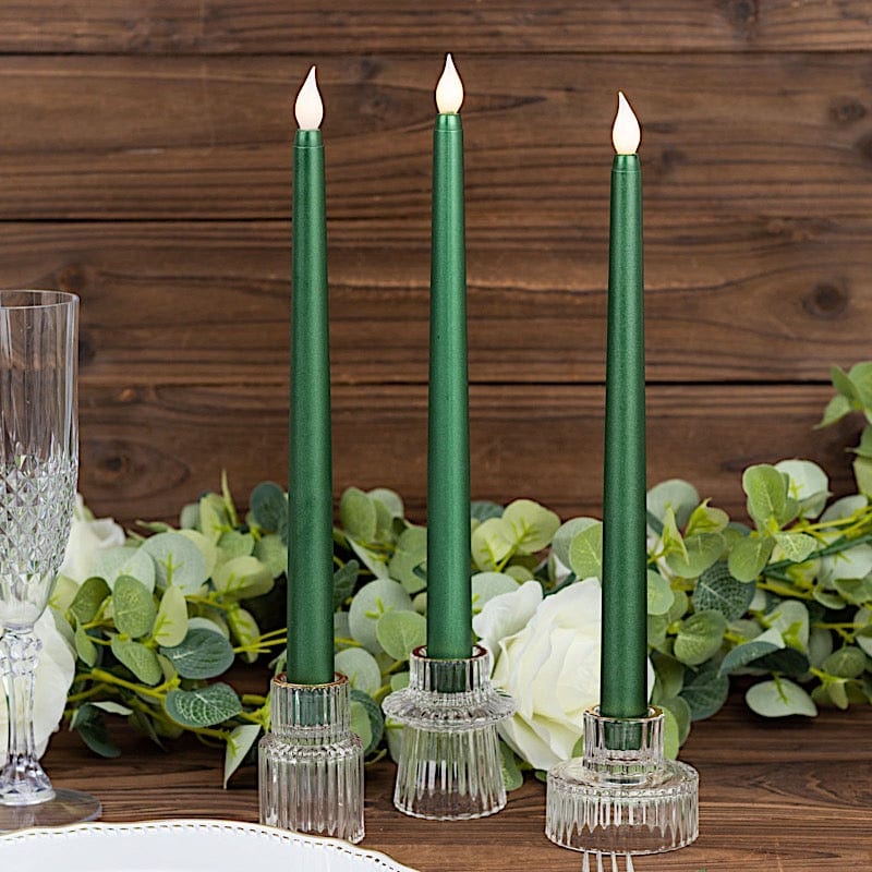 3 pcs 11" tall LED Flameless Taper Candles Lights