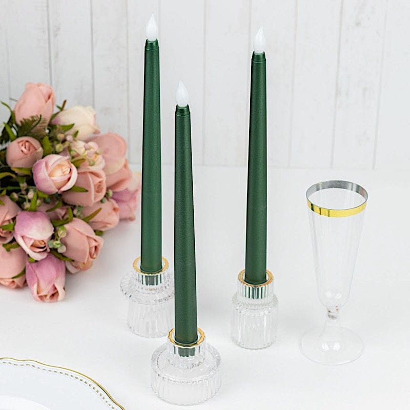 3 pcs 11" tall LED Flameless Taper Candles Lights