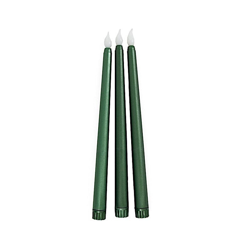 3 pcs 11" tall LED Flameless Taper Candles Lights LED_CAND_TP01_HUNT