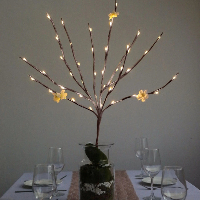 3 pcs 31" tall Branches with 60 LED Lights - White