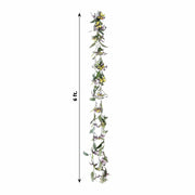 3 pcs Faux Butterfly Flowers 6 ft Garlands with Willow Greenery Leaves - Assorted ARTI_GLND_BUT001_MIX