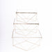3 pcs Metal with Glass Geometric Cake Stands CHDLR_CAKE07_SET_GOLD