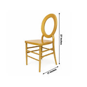 3 pcs Stackable Acrylic Chiavari Ghost Chairs with Oval Open Back