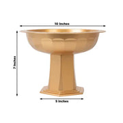 3 Plastic 10" Roman Style Compote Footed Bowl Vases Flower Pedestals - Gold VASE_PB008_7H_GOLD