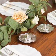 3 Plum Blossom 5" Metal Votive Candle Holders