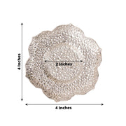 3 Plum Blossom 5" Metal Votive Candle Holders